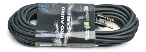 Cable Pro Audio Plug Mono A Ficha Banana Parlante 7,6 Mts