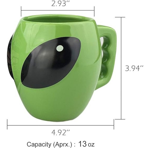 Taza De Café, 3d Space Universe Ufo Con Forma De Alienígena