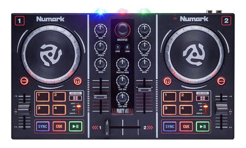 Numark Dj Party Mix Controlador Dj Mixer Usb Show De Luces