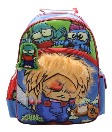 Mochila Zombie Espalda Chucky 16'' Pulgadas Color Azul