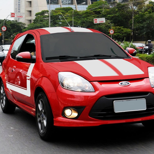 Kit Faixas/adesivos Ford Ka Sport 2012 Preto, Prata Completo