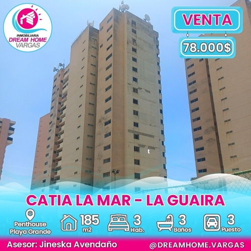 Imagen 1 de 10 de Penthouse En Venta Catia La Mar Playa Grande - La Guaira