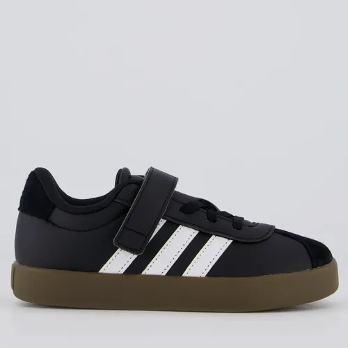 Tênis adidas Vl Court 3.0 Preto E Branco Juvenil