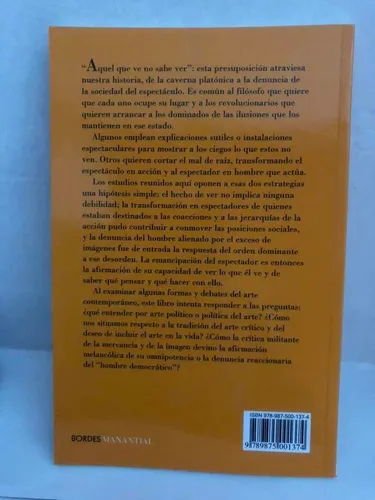 Libro El Espectador Emancipado Jacques Ranciere Ed Mananti