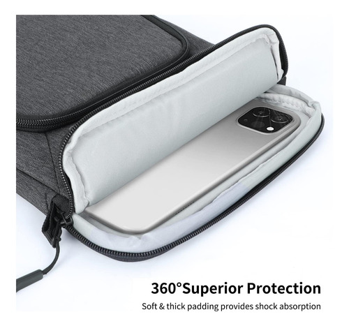 Bolsa Tipo Bandolera Para Tableta Para El Nuevo Ipad Pro Gen Gris Oscuro.