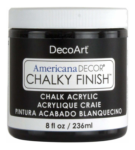 Decoart Americana Pintura Acabado Tiza 8 Oz Carbono