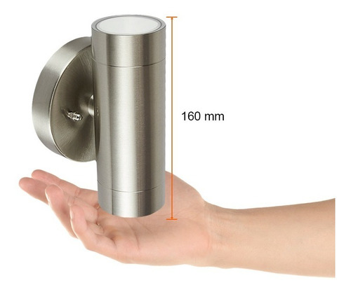Imagen 4 de 7 de Lámpara Para Muro Exterior, Satinado 9w, Luz Cálida