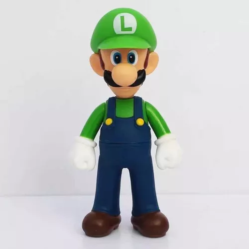 Boneco Luigi Super Mario Bros Nitendo Miniatura Grande Original