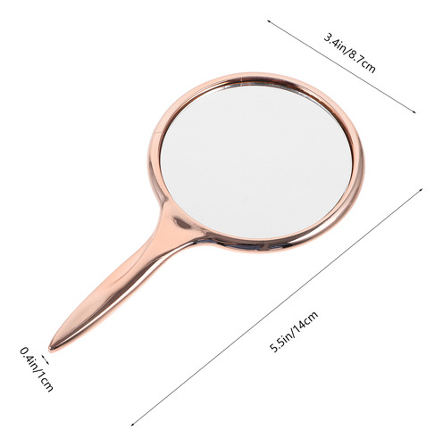 Miniespejo De Maquillaje Redondo, Elegante Espejo Con Estamp