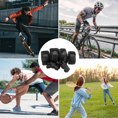 6 Pcs Rodilleras Coderas Y Muñequeras Protectores Patineta