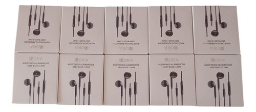Pack De 10 Audifonos Alambricos Deep Bass 1hora 3.5mm Negro