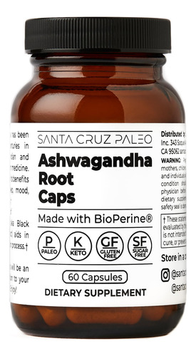 Santa Cruz Paleo Ashwagandha Caps 600mg Por Capsula - 60 Cap