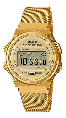 Reloj Unisex Casio A171wemg-9a Dorado Digital / Lhua Store