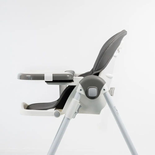Silla De Comer Bebe Alturas Posiciones Reclinable Con Ruedas 3028 Con Ruedas Gris