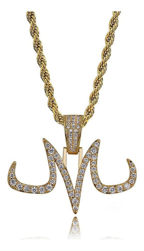 Kmasal Jewelry Hip Hop Iced Out Bling Magic Logo M Colgante 