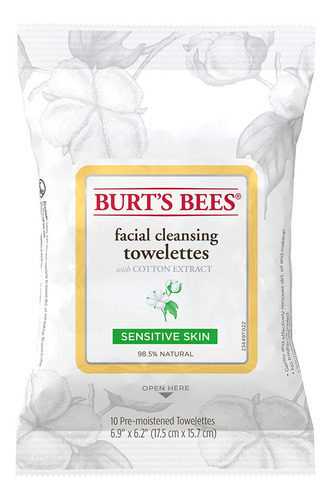 Toallitas Desmaquillantes Burts Bees Sensitive 10un
