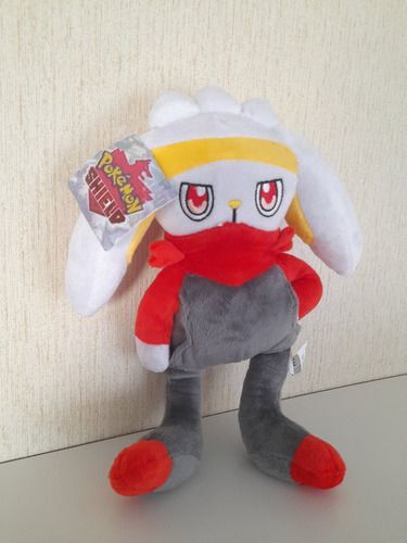 Peluche Pokémon Conejo Raboot 28 Cm Línea #1 Hipoalergénico
