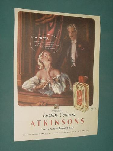 Publicidad Locion Colonia Atkinsons Etiqueta Roja