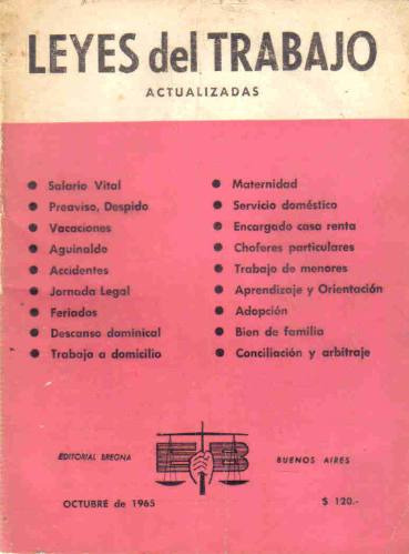 Leyes Del Trabajo - 1965