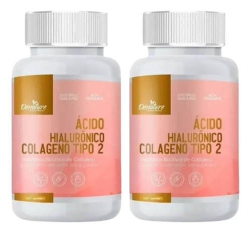 Ácido Hialurônico + Colágeno Tipo 2 100 Cápsulas 2 Unidades