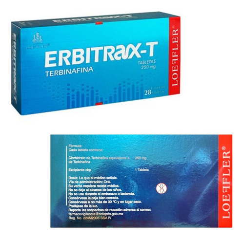 Erbitrax-t Terbinafina Antimicótico Hongos 28tab + Crema 15g