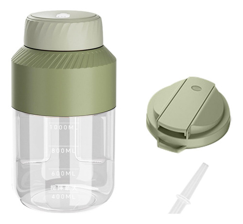Licuadora Compacta Recargable Por Usb Para Verde Dos Tapas