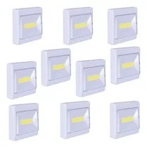 Comprar Pack X 10 Luz Tecla Doble Led Pilas Placard Pasillos Alacena