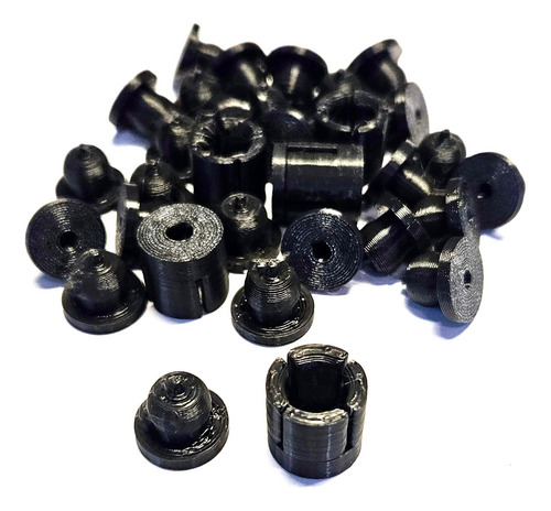 50 Kit Fixsign Pino Clic Fixador Letras/caixa/logos/placas Cor Preto