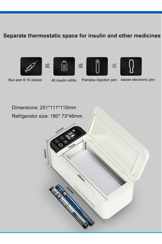 Versión De Batería Única Refrigerador Portátil De Insulina