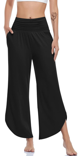 Ueu Pantalones De Yoga De Pierna Ancha Para Mujer, Pantalone