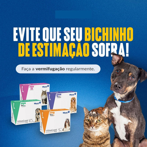 Vermes Faz O Gato Emagrecer Vermicats 01-12kg 4 Cp
