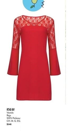 Vestido Rinna Bruni Rojo 13081..outlet/saldos Mchn