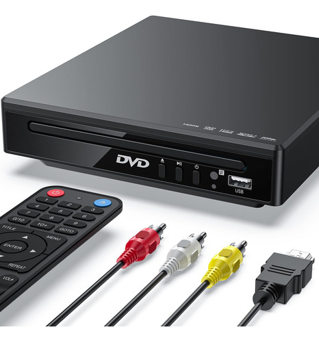 Leitor De Dvd Electcom Pro Mini Para Tv Com Cabo Hdmi E Rca