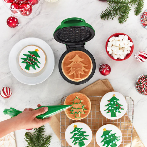 Mini Máquina De Waffle Dash Formato Árvore De Natal