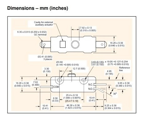0e14-00a0 E14-00 Microswicht Cherry 0e14-01a0 0e14-02a0