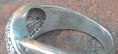 Anillo De Plata 925 Vintage Plateado 18 (Usado)