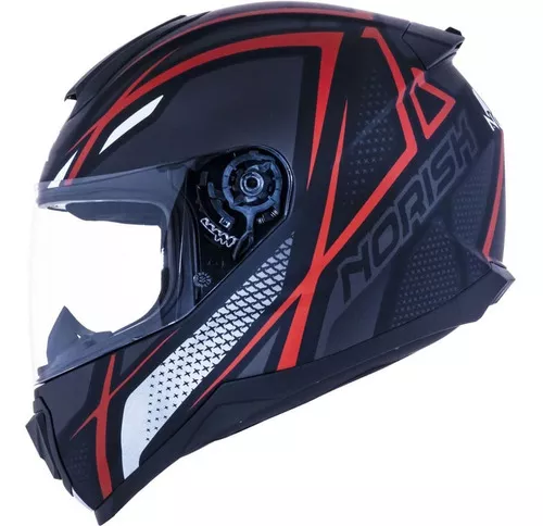 Capacete Moto Norisk Razor Preto Brilho Masculino Feminino Tamanho