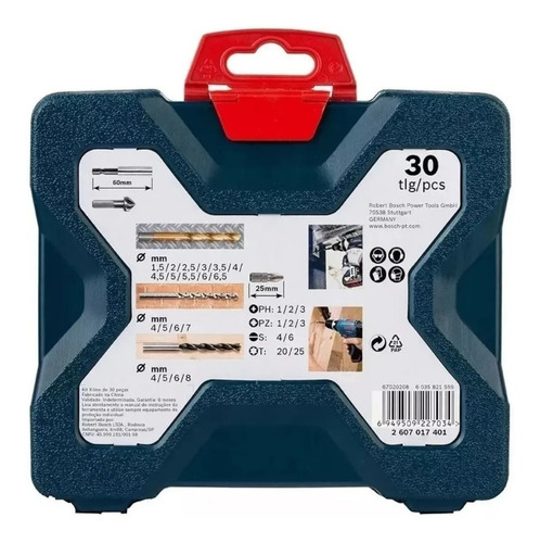 Juego Set De Mechas Y Puntas Bosch X Line 30 Piezas