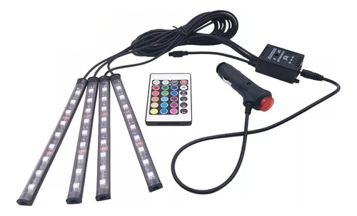 Kit Luces Led Rgb Audio-rítmicas Autos Tuning Control 12v