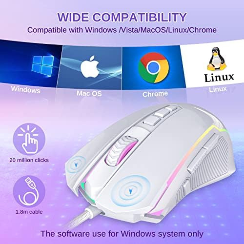 Mouse Redragon M910-W blanco.