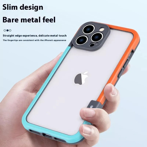 A Capa Protetora Com Moldura De Silicone É Adequada Para Iph