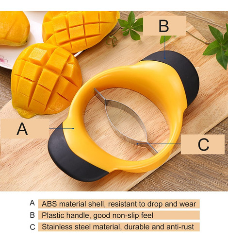 Cortador Y Divisor De Mango Con Hoja De Acero Inoxidable