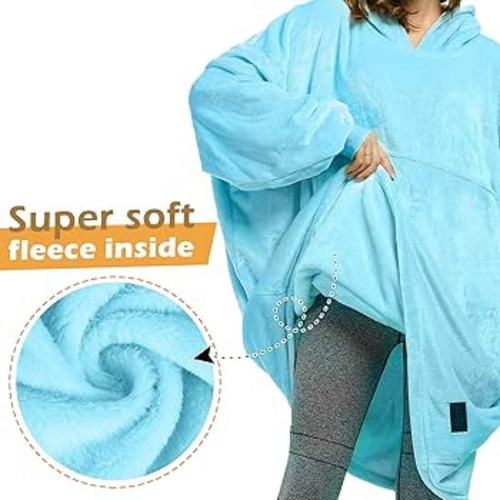 Polerón Adultos Sherpa Felpa Capucha Manta Polar Frazada