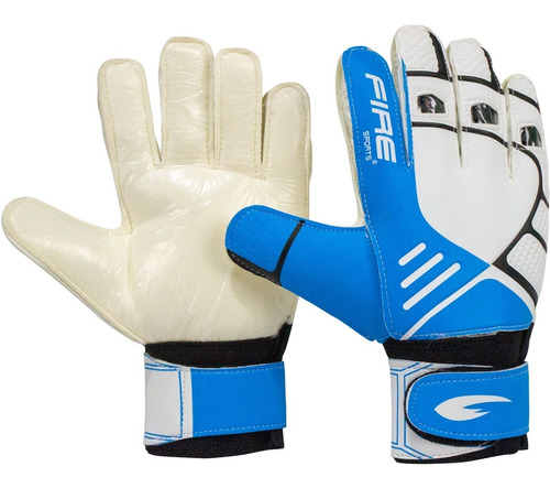 Guantes Portero Fire Sports P.u C/varillas Talla T-10 Azul