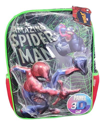 Mochila Primaria Ruz Spiderman 3d Metálico