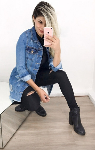Imagem 6 de 9 de Max Jaqueta Jeans Feminina Cln