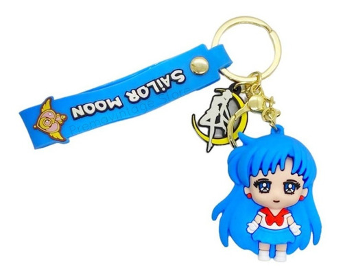 Sailor Moon Anime Luna Chibi Neptune Llavero Silicona Colgar