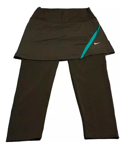 Calza Nike Fit Dry Original Capri Con Pollera Impecable