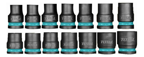 Set Tubos De Impacto Total Bocallaves Cortos 1/2'' 14 Piezas