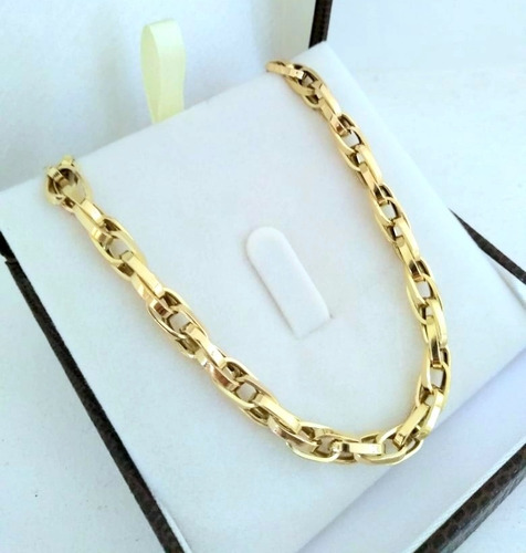 Pulseira Baguete Duplo 8gr 5mm 21cm Ouro 18k Nota Fiscal